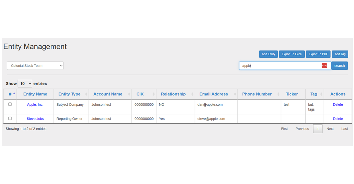 Centralized insider management